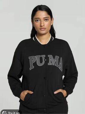 Puma Squad Track Jacket Button Down Small NWT Varsity Jacket